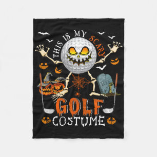This Is My Scary Golf Costume Halloween Skeleton L Fleece Blanket