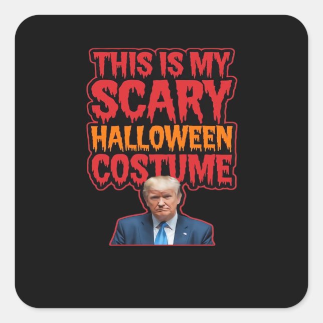 This Is My Scary Halloween Costume Classic Square Sticker (Front)