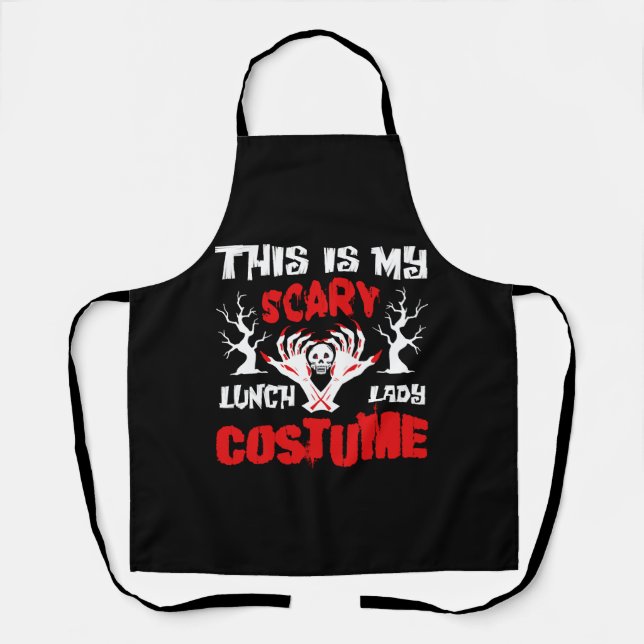 This is my scary lunch lady costume apron (Front)