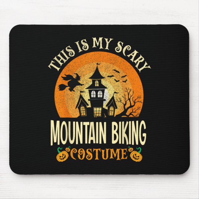 This Is My Scary Mountain Biking Costume Halloween Mouse Pad (Front)