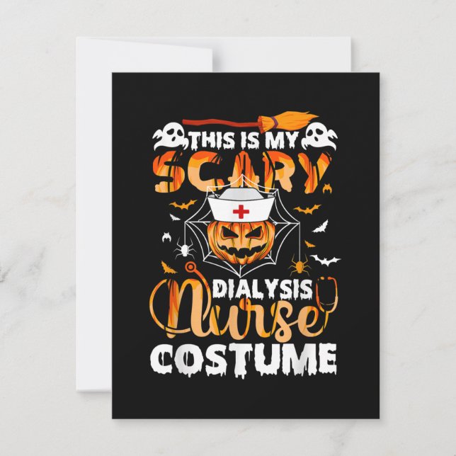 This Is My Scary School Nurse Costume Halloween Card (Front)