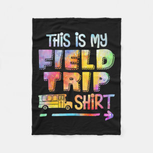 This Is My School Field Day Trip 2025 Tie Dye Matc Fleece Blanket