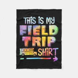 This Is My School Field Day Trip 2025 Tie Dye Matc Fleece Blanket
