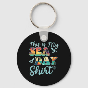 This Is My Sea Day Funny Family Summer Vacation  Keychain