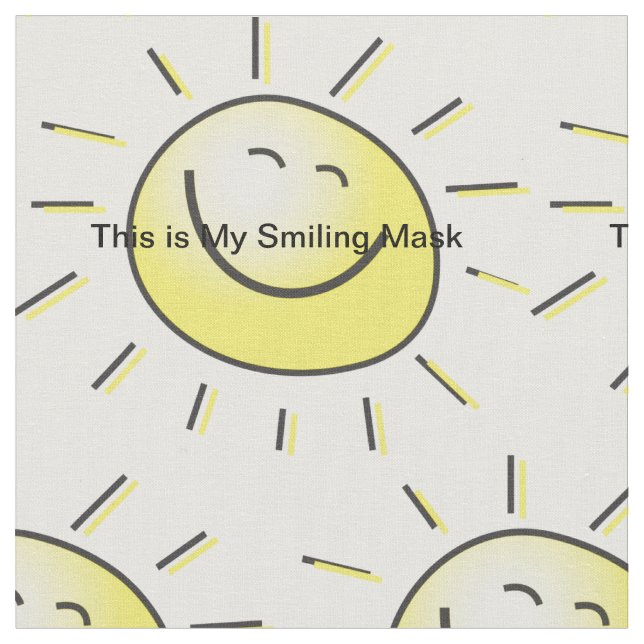 This is My Smiling Mask Fabric (Close Up)