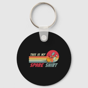 This Is My Spare Shirt Funny Bowling Keychain