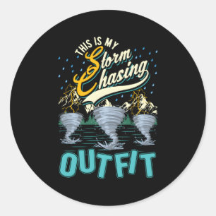 This Is My Storm Chasing Tornado Storm Chaser Classic Round Sticker