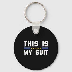 This Is My Suit Funny Ukraine Flag Zelensky Statem Keychain