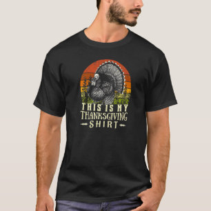This Is My Thanksgiving Vintage Fall Autumn Turke T-Shirt