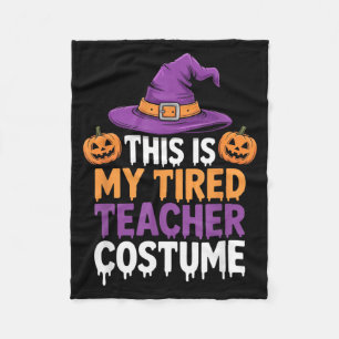 This is My Tired Teacher Costume Funny Halloween Fleece Blanket