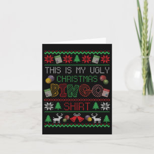 This Is My Ugly Christmas Bingo Gambling Xmas Game Card