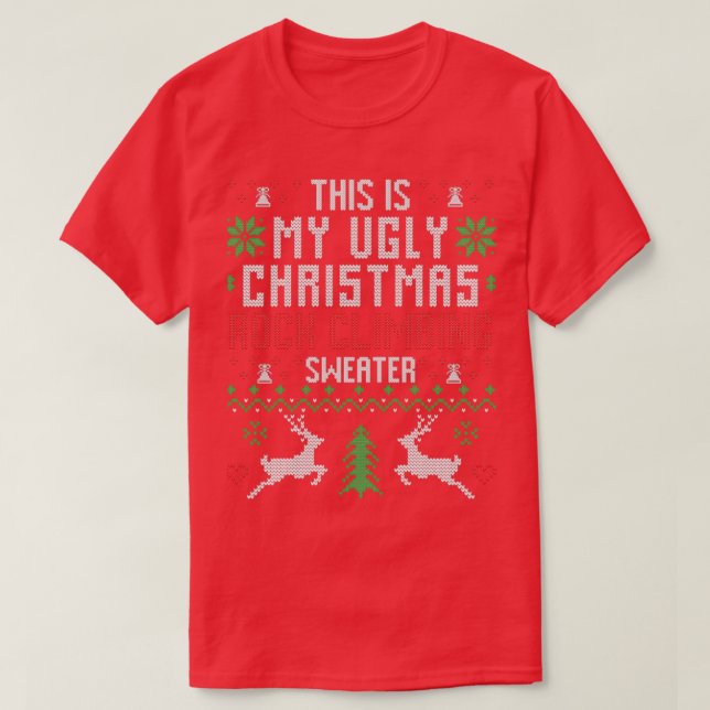 This Is My Ugly Christmas Rock climbing Sweater (Design Front)