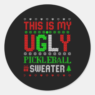This Is My Ugly Ckleball Sweater Christmas  Classic Round Sticker