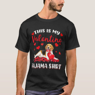 This Is My Valentine Pajama Beagles Dog Mens Women T-Shirt