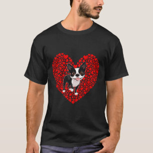 This Is My Valentine Pajama Boston Terrier Dog  Pu T-Shirt