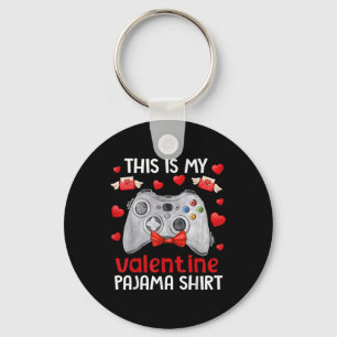 This Is My Valentine Pajama Gamer Video Games Vale Keychain