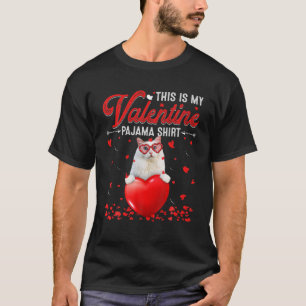 This Is My Valentine Pajama Turkish Van Cat T-Shirt