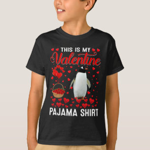 This Is My Valentine Shirt Penguin Red Heart Anima