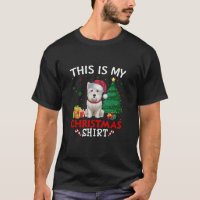 This is My Westie Dog Santa Hat Christmas Pajama T