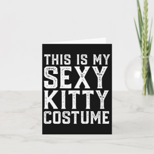 This Is My Y Kitty Costume Fun Easy Halloween Cat  Card
