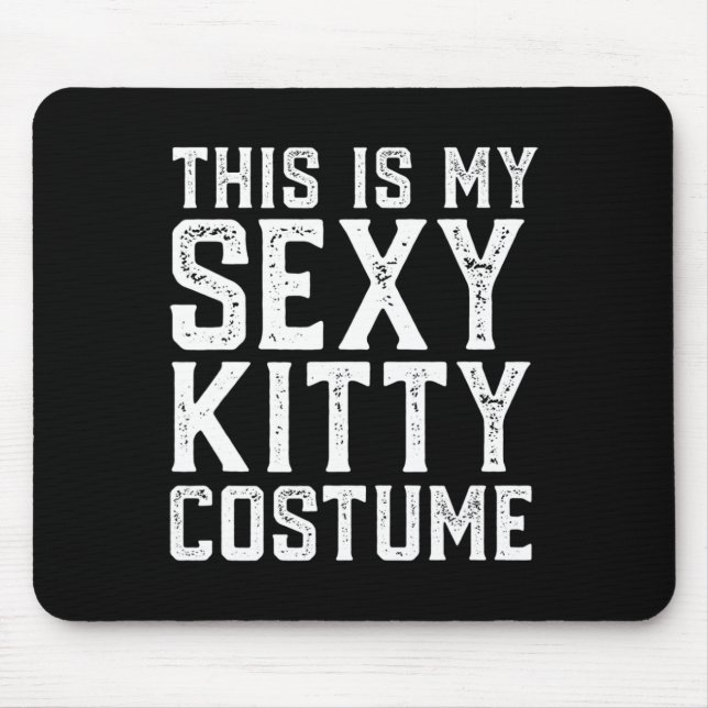 This Is My Y Kitty Costume Fun Easy Halloween Cat  Mouse Pad (Front)
