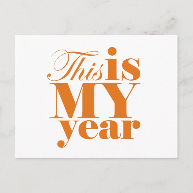 This is My Year Motivational Postcard (Front)