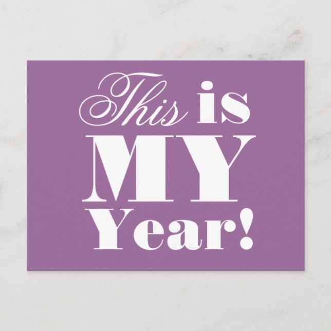 This is My Year - motivational postcard (Front)