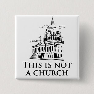 this is not a church 2 inch square button