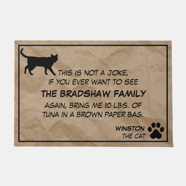 This is Not a Joke Cat Doormat (Front)