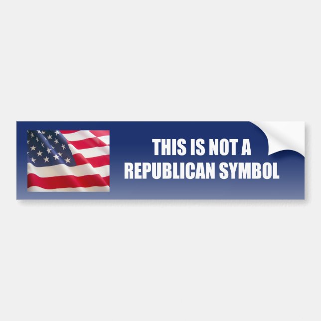 This is not a republican symbol bumper sticker (Front)