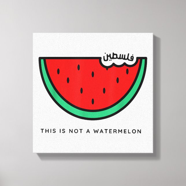 'This Is Not a Watermelon' Palestine Collection Canvas Print (Front)