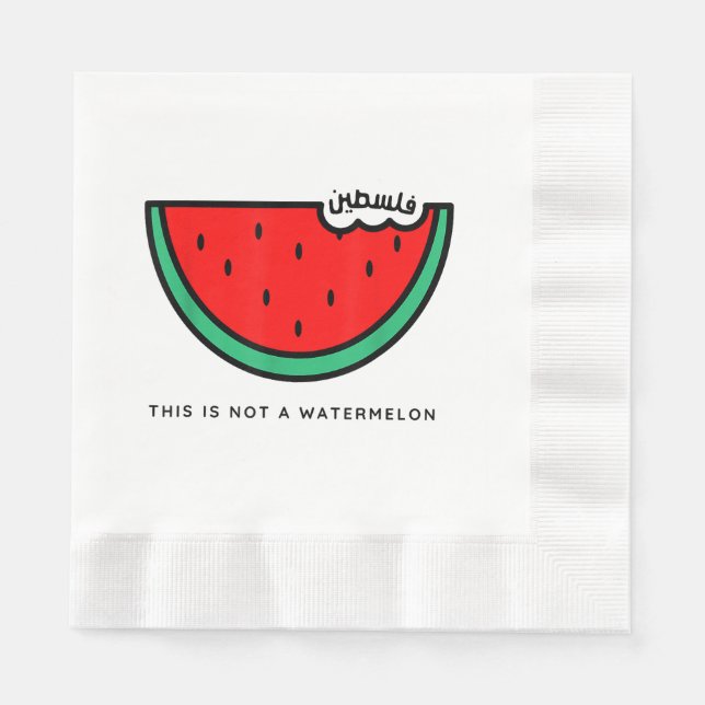 'This Is Not a Watermelon' Palestine Collection Napkin (Front)