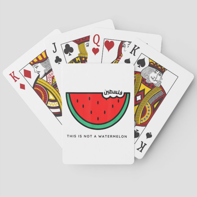 'This Is Not a Watermelon' Palestine Collection Playing Cards (Back)