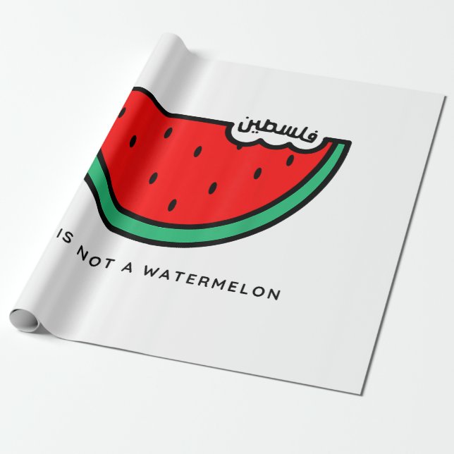 'This Is Not a Watermelon' Palestine Collection Wrapping Paper (Unrolled)