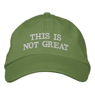 THIS IS NOT GREAT EMBROIDERED HAT