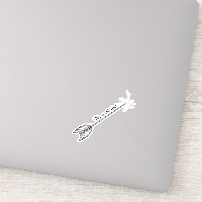 This is Not Ideal Sticker – B&W (Detail)