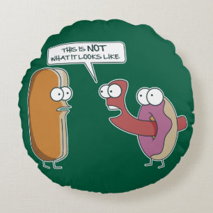 This is not what it looks like round pillow
