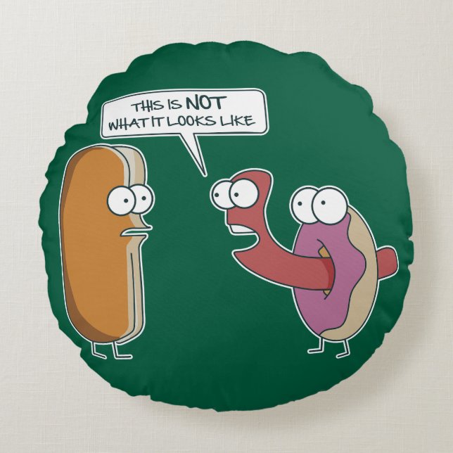 This is not what it looks like round pillow (Front)