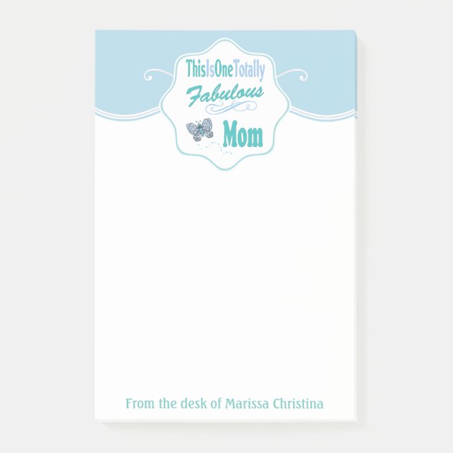 This Is One Totally Fabulous Mom Post-it Notes (Front)