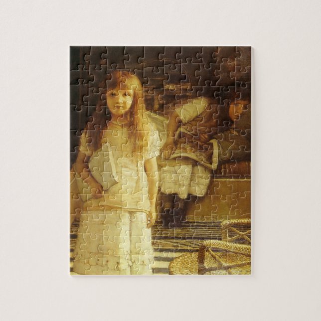 This is Our Corner by Sir Lawrence Alma Tadema Jigsaw Puzzle (Vertical)