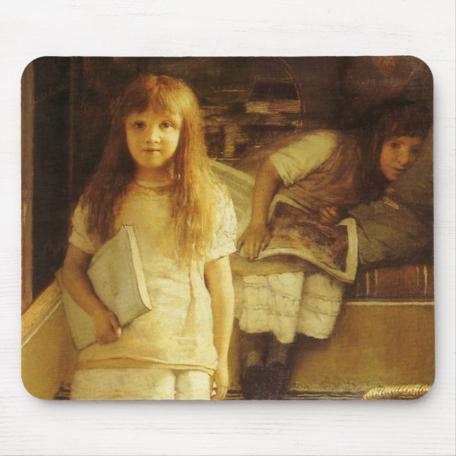 This is Our Corner by Sir Lawrence Alma Tadema Mouse Pad (Front)