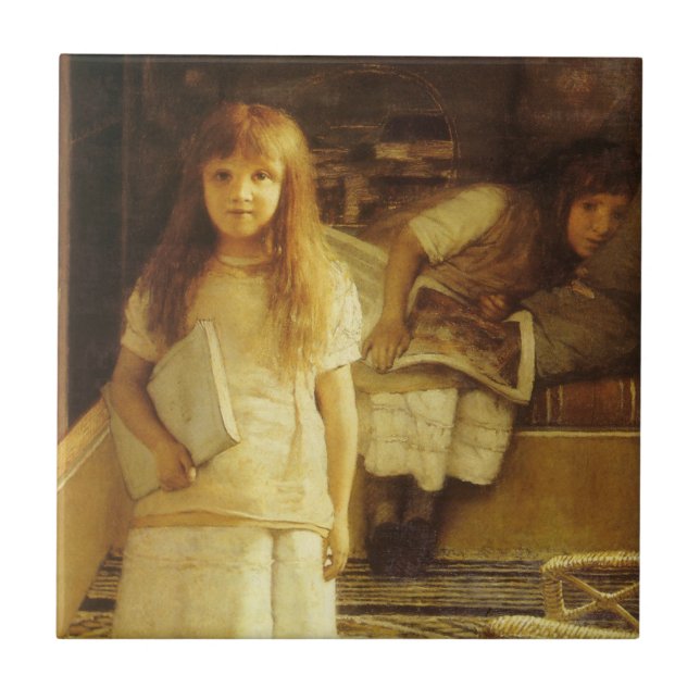 This is Our Corner by Sir Lawrence Alma Tadema Tile (Front)