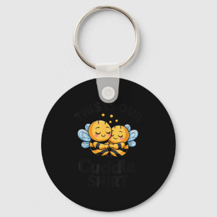 This Is Our Cuddle Shirt Cute Bees Couple Keychain
