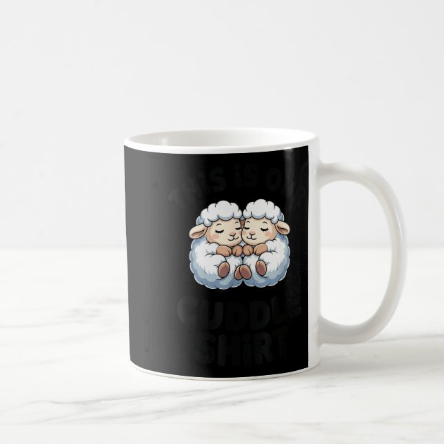 This Is Our Cuddle Shirt Cute Sheep Couple  Coffee Mug (Right)