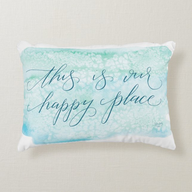 This is our happy place - pillow (Front)