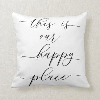 This is Our Happy Place Throw Pillow