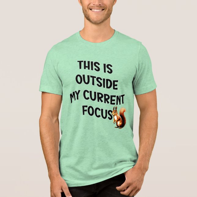 This Is Outside My Current Focus Squirrel Tri-Blend Shirt (Front)