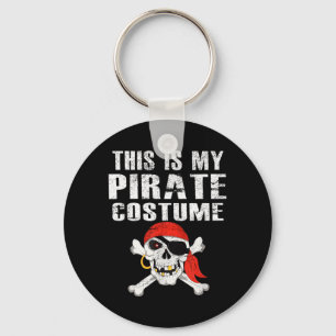 This Is Pirate Costume Funny Vintage Halloween Keychain