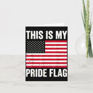 This is pride flag usa american 4th of july card