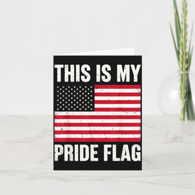 This is pride flag usa american 4th of july card (Front)